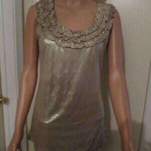 Glistening Gold Stretchy Sleeveless Top